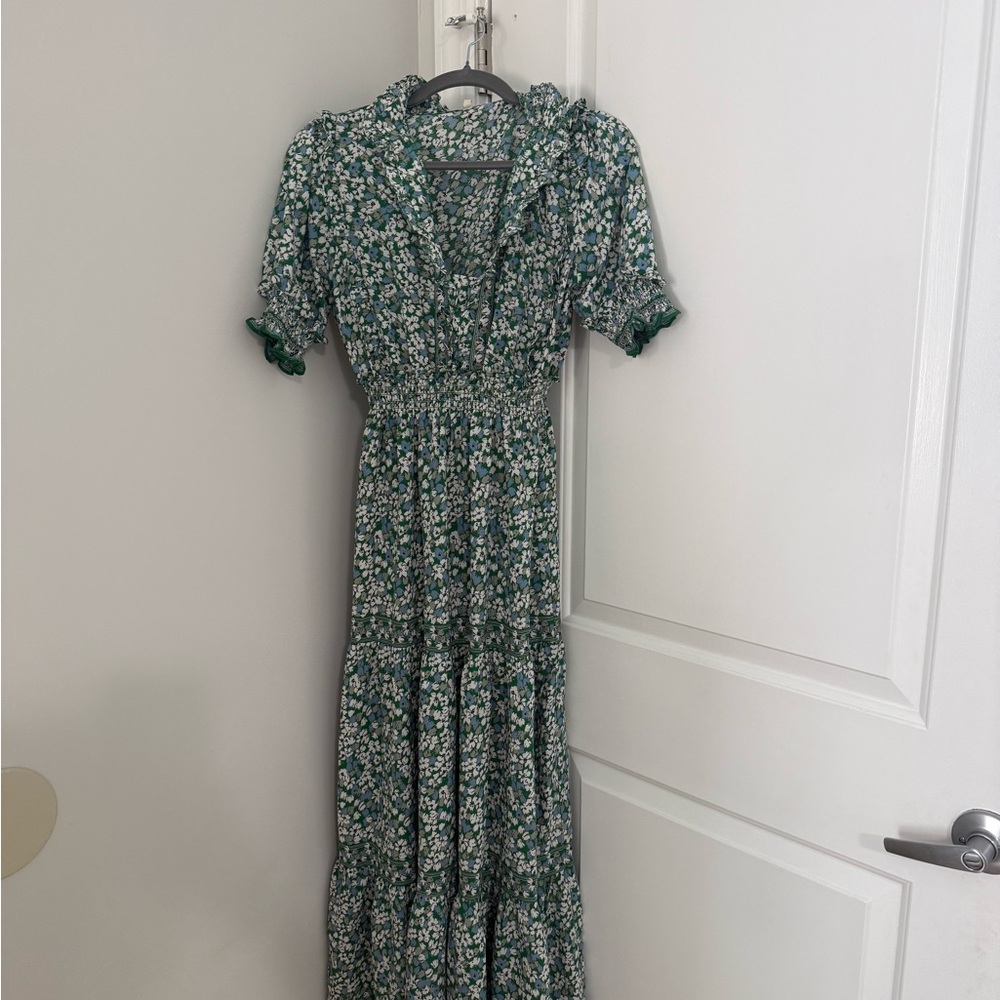Max Studio Green Floral Maxi Dress